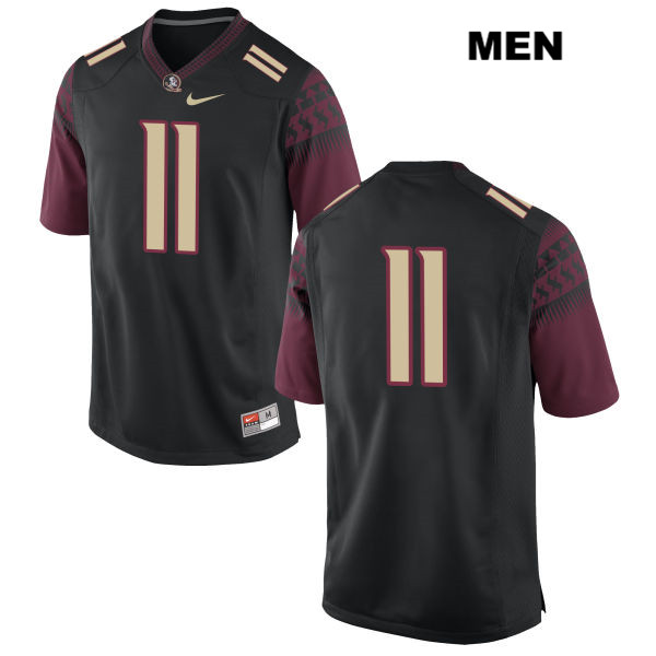 Men's NCAA Nike Florida State Seminoles #11 George Campbell College No Name Black Stitched Authentic Football Jersey QBH6069TS